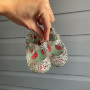 wonder nation Clear Jelly Sandals with Pink Watermelon Print